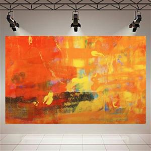 تابلو بوم طرح نقاشی مدرن مدل Orange Painting کد AR3480 