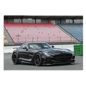پوستر طرح ماشین مرسدس بنز اس ال اس 63 - Mercedes Benz SLS 63 AMG Black Series 2017 مدل NV0695