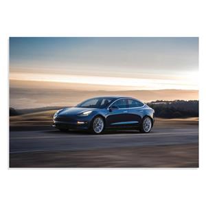 پوستر طرح ماشین تسلا مدل 3 - Tesla Model 3 2017 مدل NV0726 