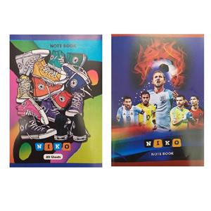 دفتر مشق 60 برگ نیکو مدل کفش و فوتبالیست بسته 2 عددی