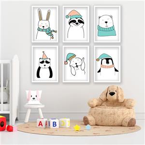 تابلو\r\nکودک مدل حیوانات فانتزی کد LA-G6008 مجموعه 6 عددی