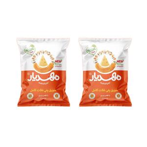 اسنک سویق پفی پنیری مهدیار - 50 گرم بسته 2 عددی