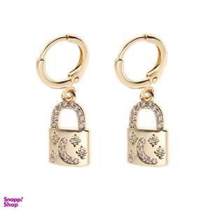گوشواره زنانه وای اس ایکس مدل قفل آویز کد 84521