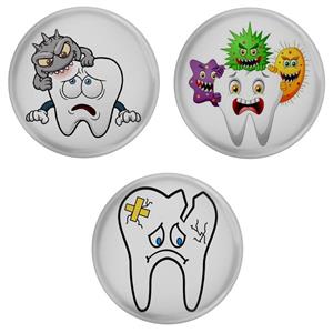 پیکسل مدل S3-5 طرح دندان و سلامت و دندانپزشکی مجموعه 3 عددی 