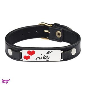 دستبند زنانه گیلواره زراوشان مدل چرم طبیعی اسم یگانه کد CLK 279