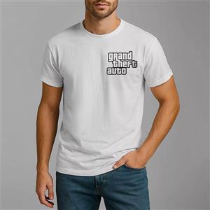 تی شرت آستین کوتاه مردانه مدل لوگو جی تی ای b004