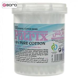 گوش پاک‌کن پاتریکس بسته 100عددی Patrix Hygienic Cotton Swabs 100PCS 