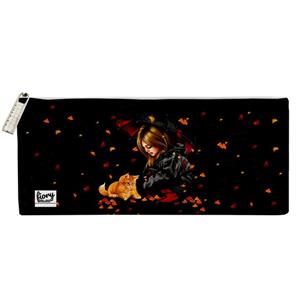 جامدادی مستر راد مدل دختر پاییز و گربه طرح فانتزی کد fiory 2113