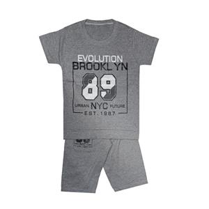 ست تی شرت و شلوارک پسرانه مدل بروکلین کد 1269