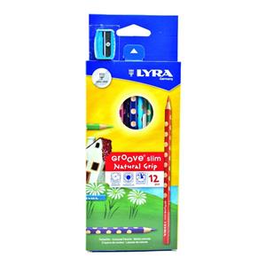 مداد رنگی 12 رنگ لیرا مدل Groove slim