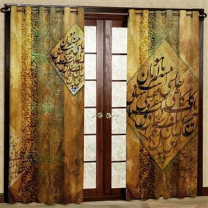 پرده مدل مخمل پانچی کد 1063L سایز 140x280 سانتی متر