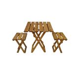 میز و صندلی ناهارخوری 2 نفره مدل تاشو چوبی کد 3099