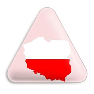 پیکسل خندالو طرح پرچم لهستان مدل مثلثی کد 20490