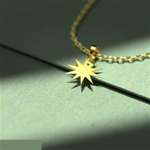 گردنبند طلا 18 عیار زنانه مدوپد مدل ستاره کد A2-1019