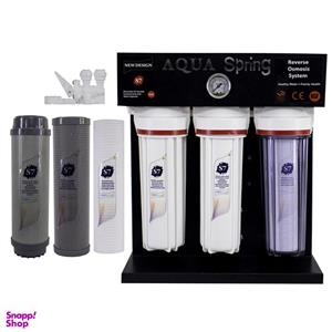 دستگاه تصفیه کننده آب آکوآ اسپرینگ مدل RO-S7-BZ 7002 به همراه فیلتر مجموعه سه عددی و کیت نشتی گیر