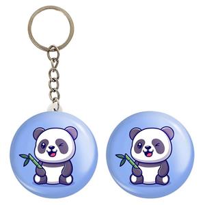 پیکسل خندالو مدل حیوانات بامزه پاندا کد 25420 به همراه جاکلیدی