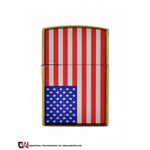 فندک طرح زیپو گازی آمریکا طلایی