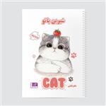 دفتر نقاشی حس آمیزی طرح گربه مدل شیرین بانو کد cat