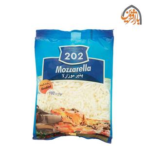پنیر موزارلا رنده شده 180 گرمی 202 202 Mozzarella Pizza Cheese 180 gr