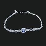 دستبند نقره زنانه مسعود جلالی نقره کار مدل Tanzanite-01