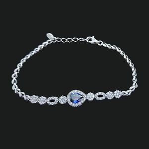 دستبند نقره زنانه مسعود جلالی نقره کار مدل Tanzanite-01 -