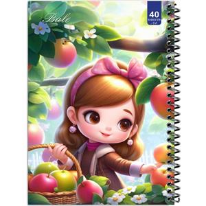 دفتر نقاشی 40 برگ انتشارات بله طرح دخترانه میوه چینی کد A4-K593 