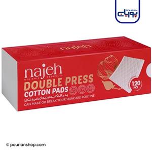 پد پاک کننده آرایش صورت ناژه مدل Double Press بسته 120 عددی