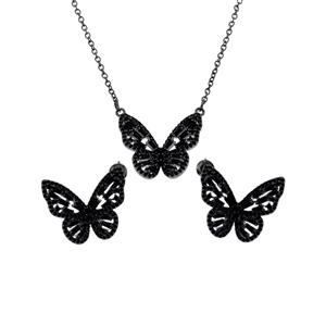 نیم ست زنانه برانت طرح پروانه نگین دار