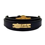 دستبند طلا 18 عیار مردانه لیردا مدل کلمه Lucky 823