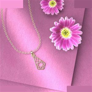 گردنبند طلا 18 عیار زنانه مدوپد مدل ستاره کد OO2-1-1068