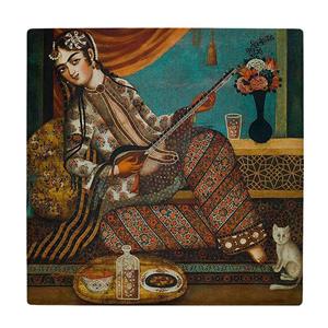 کاشی کارنیلا طرح خاتون تارنواز مدل لوحی کد klh1961