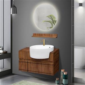 ست کابینت و روشویی آزالیا مدل Milana26 به همراه آینه و شلف