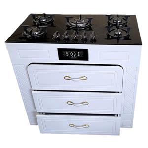 اجاق‌ گاز 5 شعله هاکان مدل صفحه شیشه ولوم بالا سه کشو1230