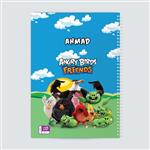 دفتر نقاشی حس آمیزی طرح Angry Birds مدل Ahmad