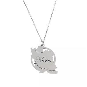 گردنبند زنانه گیلواره زراوشان مدل ایران طرح اسم نسیم کد ER 261