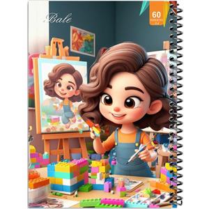 دفتر نقاشی 60 برگ انتشارات بله طرح فانتزی دخترانه لگو بازی کد A4-O535