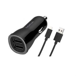 شارژر فندکی 10 وات نوکیا مدل DC-310C به همراه کابل تبدیل MicroUsb