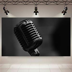 پوستر مدل بک لایت طرح میکروفون Microphone Metal کد AR30639 