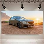 پوستر مدل بک لایت طرح غروب و ماشین BMW 745Le xDrive Ellerman House کد AR30641