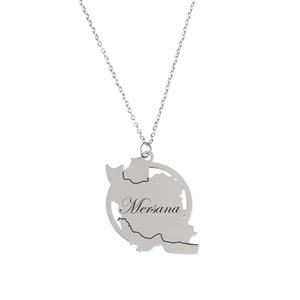 گردنبند زنانه گیلواره زراوشان مدل ایران طرح اسم مرسانا کد ER 221