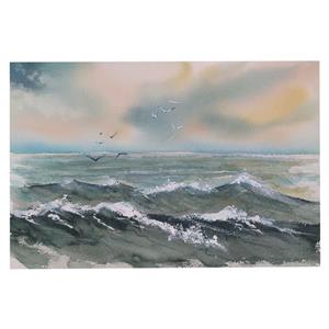 نقاشی آبرنگ طرح ساحل گیسوم کد 84