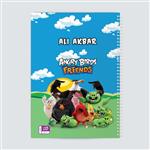 دفتر نقاشی  حس آمیزی طرح Angry Birds مدل Ali Akbar