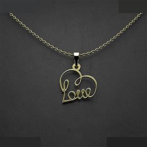 گردنبند طلا 18 عیار زنانه مدوپد مدل Love کد KK2-1-1063