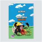 دفتر نقاشی  حس آمیزی طرح Angry Birds مدل Borna