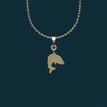 گردنبند طلا 18 عیار زنانه مدوپد مدل دلفین کد AA2-1-1212