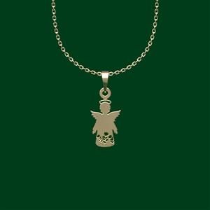 گردنبند طلا 18 عیار زنانه مدوپد مدل فرشته کد FF2-1-1107