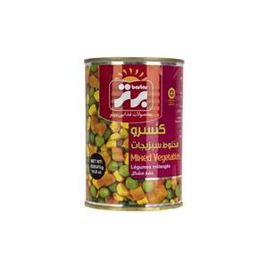 کنسرو مخلوط سبزیجات برتر مقدار 420 گرم Bartar Mixed Vegetables Canned 420Gr