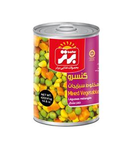 کنسرو مخلوط سبزیجات برتر مقدار 420 گرم Bartar Mixed Vegetables Canned 420Gr