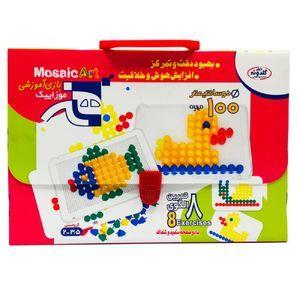بازی آموزشی گلدونه مدل هنر موزاییک 100 مهره ای