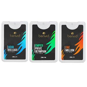 عطر جیبی مردانه بنوید مدل بولگاری المپیان وان میلیون حجم 20 میلی لیتر بسته 3 عددی